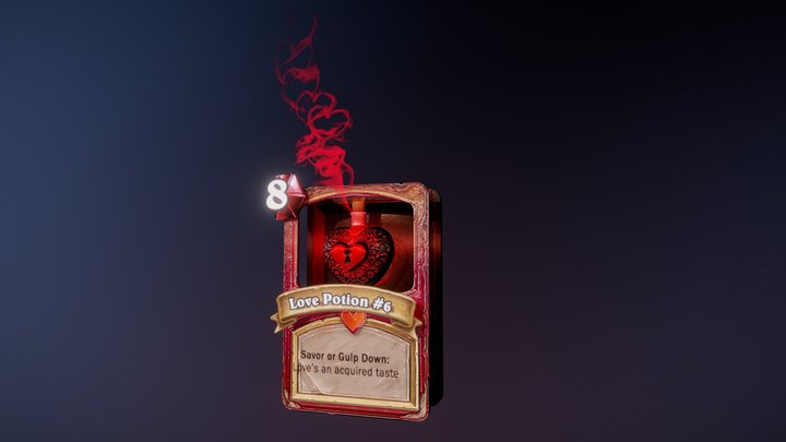 Hearthstone Card Fan Art - Love Potion Variant – Free 3D Model STL