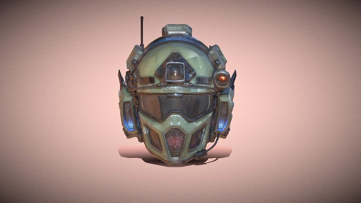Tactical Hunter Helmet with Sensor Suite (MSY) 3D Model
