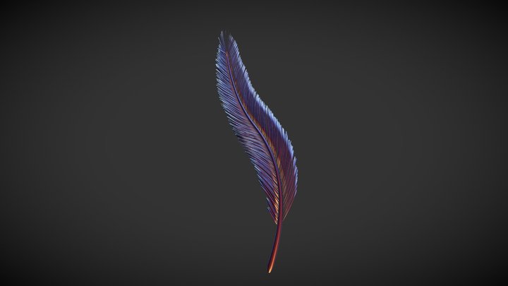 High Poly Stylized Feather - Free Download 3D Model