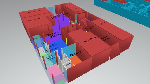 PLAN-LOUVE-COMPLET-Rez et sous sol 3D Model