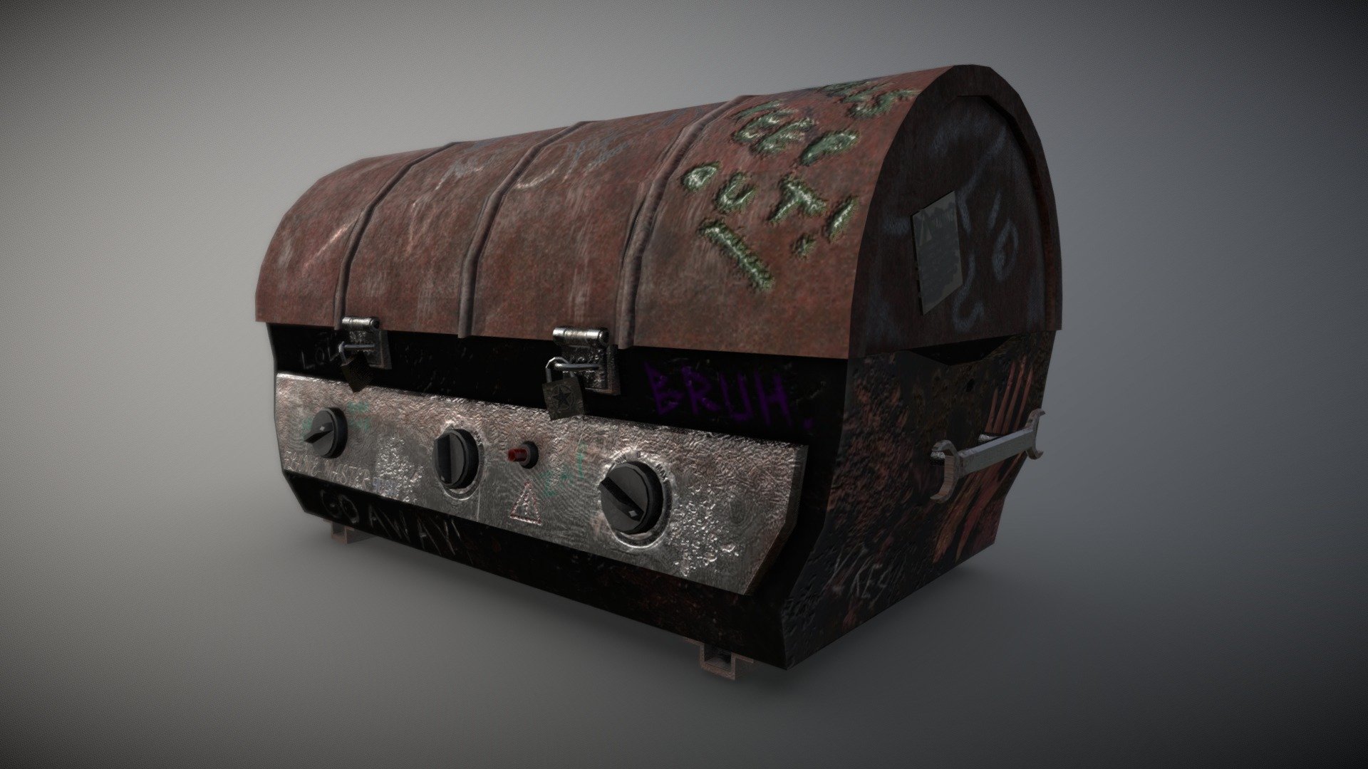 Junkyard King Treasure Chest Download Free 3D model by Smokahontas