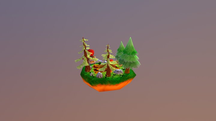 Knight & Environment 3D Model