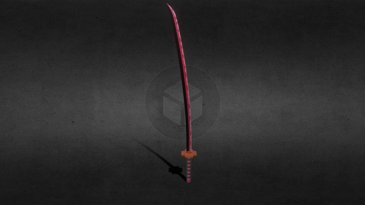Mitsuri Kanroji’s Katana – Demon Slayer 3D Model
