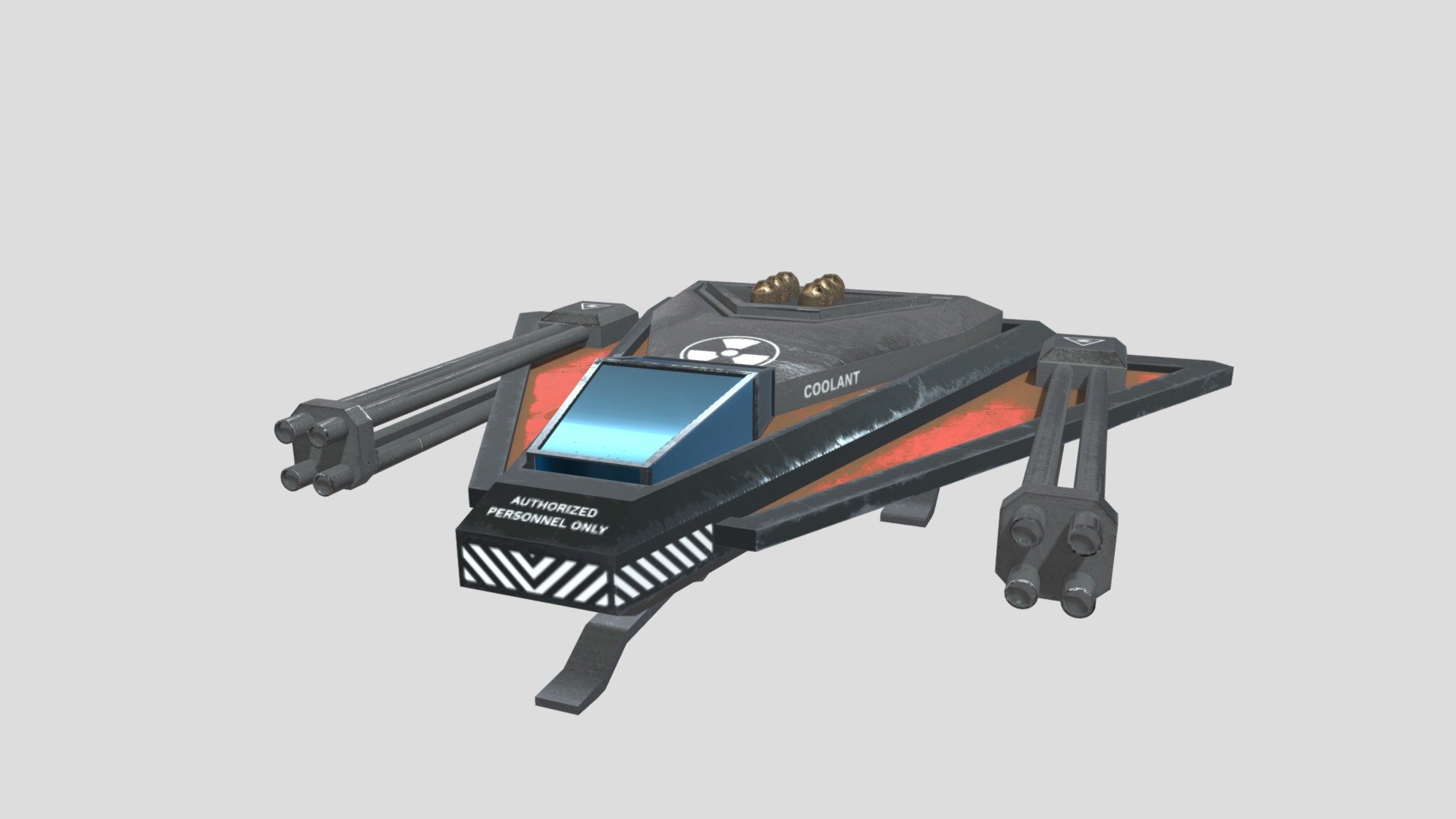 Fighter Interceptor Sci-fi ship. (game ready)