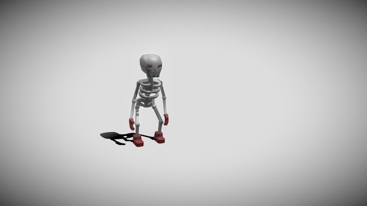 Low Poly Skeleton 3D Model