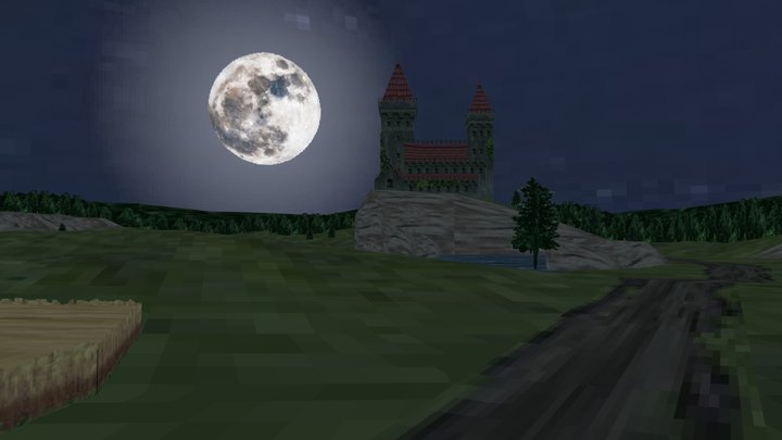 Lowpoly castle 3D Model