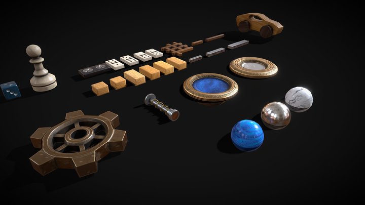 Game props pack 3D Model