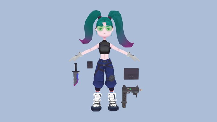 Nitro Girl 3D Model