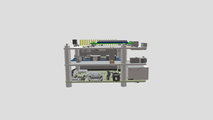 IoT Acoustic sensor PCB stack 3D Model