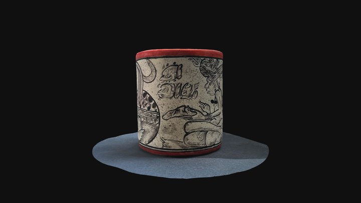 Taza. Arte Maya 3D Model