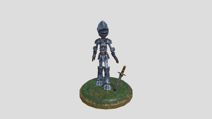 Low poly knight alt skin 3D Model