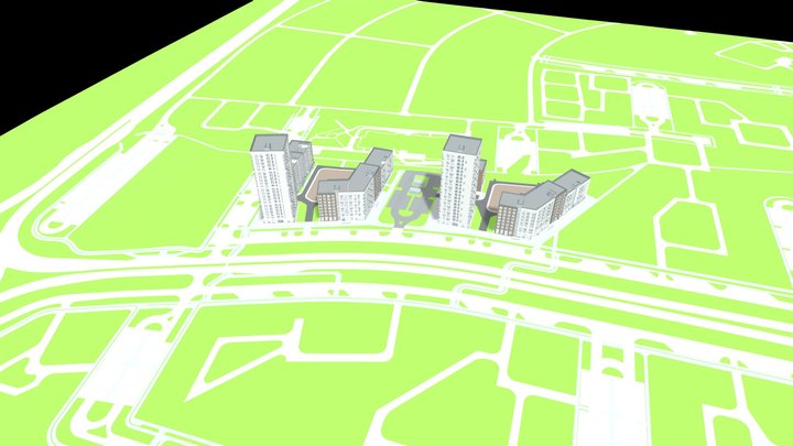 Белгород_Квартал 15-16_2025_12_19_(21-8-6эт)_сер 3D Model