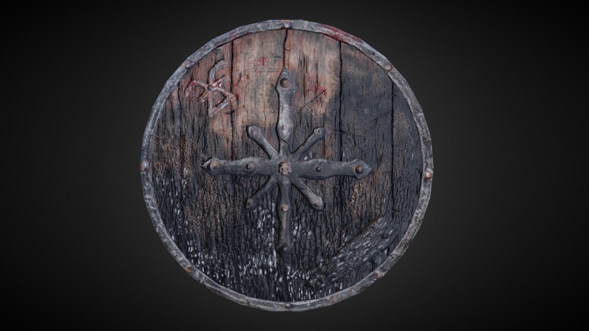 3D model Scorched Shield - This is a 3D model of the Scorched Shield. The 3D model is about a close up of a coin.