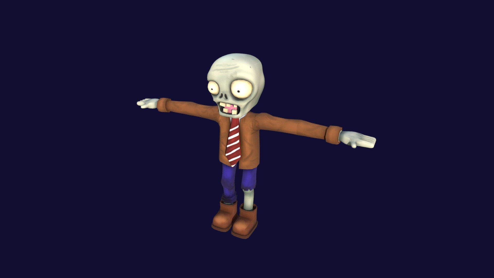 Plants vs Zombies Basic Zombie HighPoly 3D model