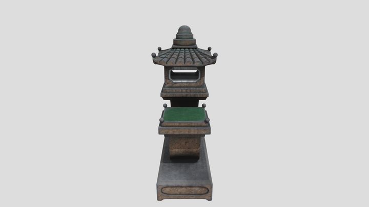 Pagoda Lantern. Ceramic Yard Decor 3D Model