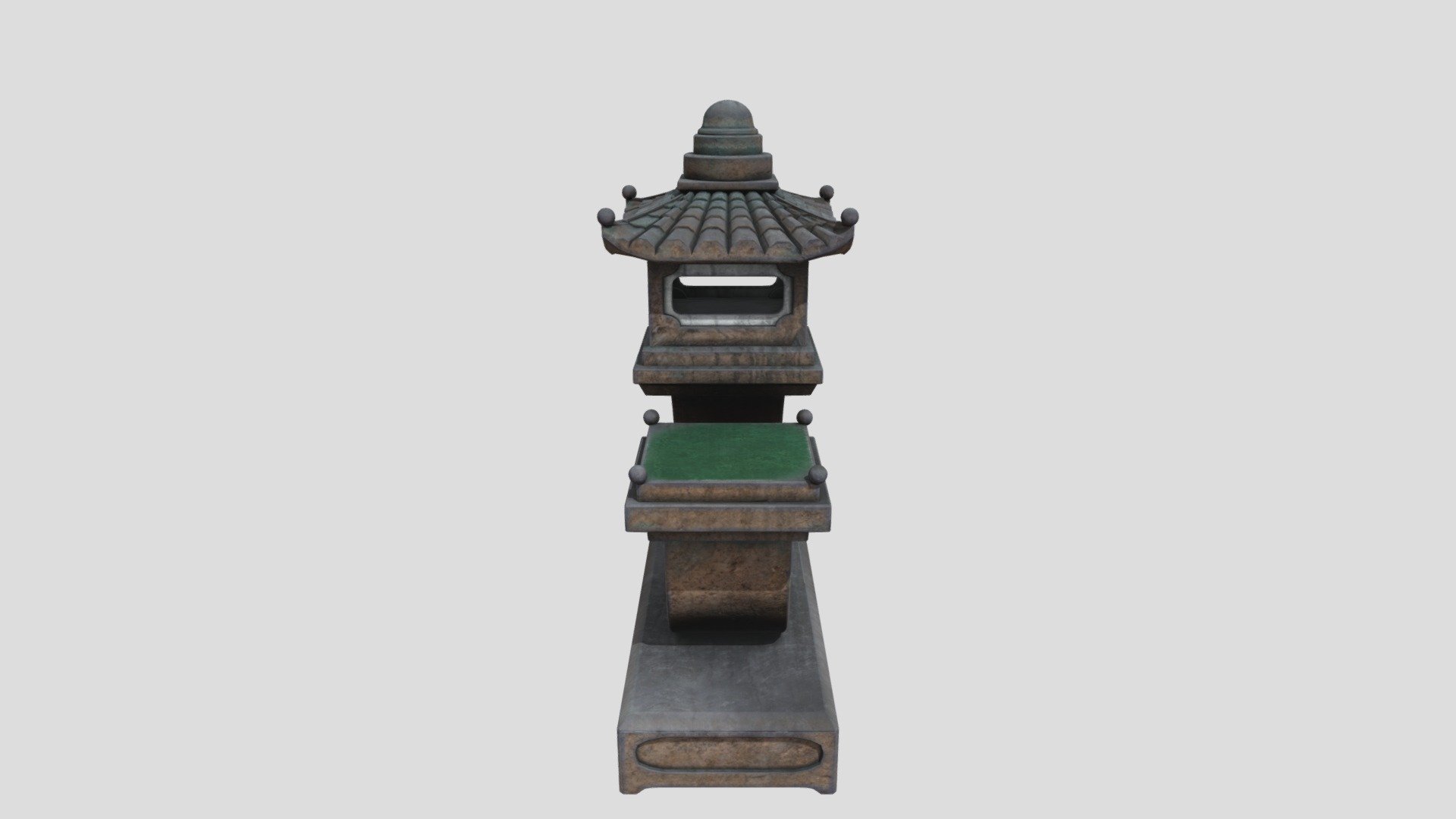 Pagoda Lantern. Ceramic Yard Decor Download Free 3D model by Jolly