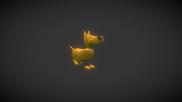 Simple Dog 3D Model