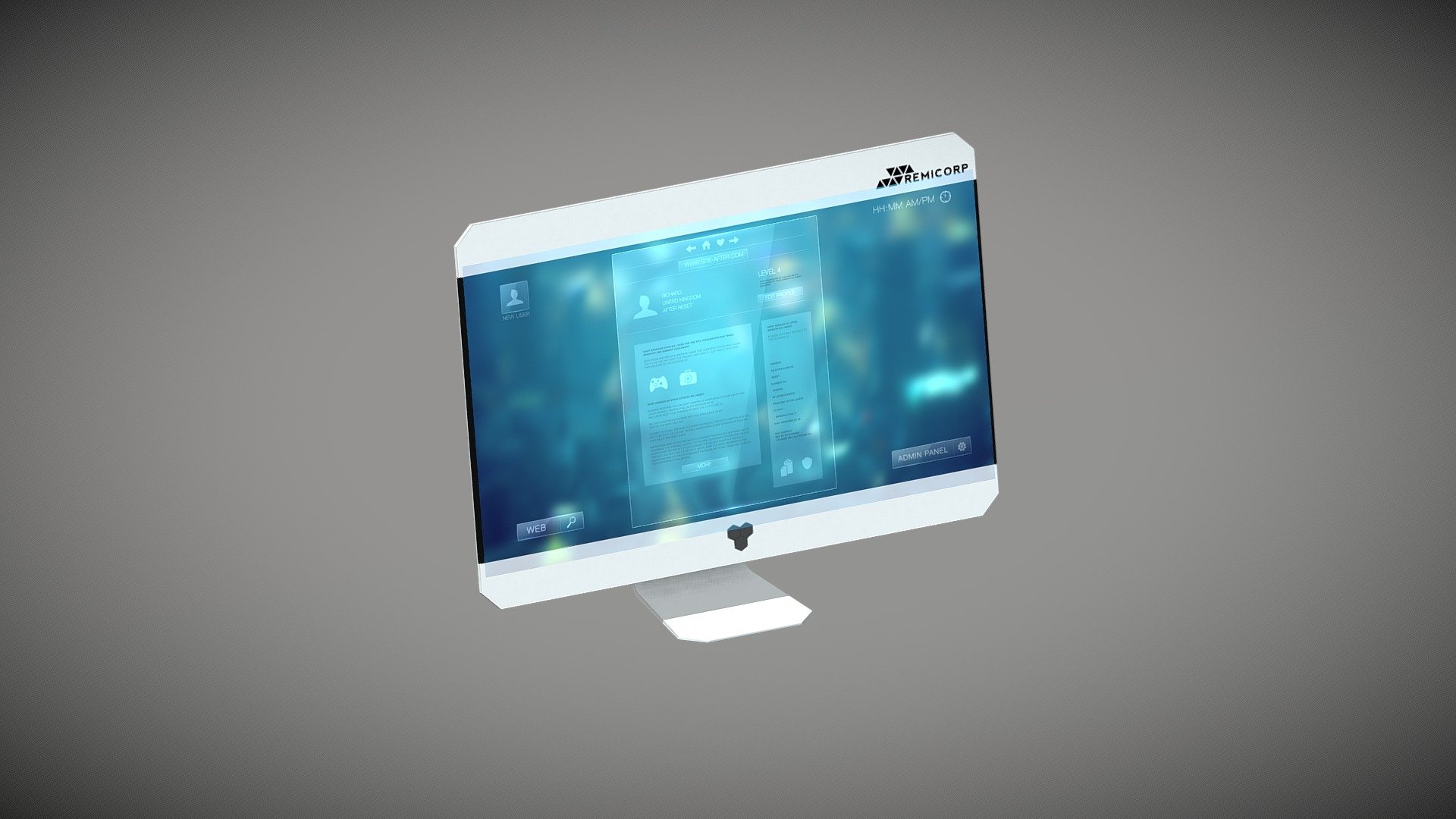 Sci-Fi Electronics AAA: Desktop (profile) - 3D model by ...