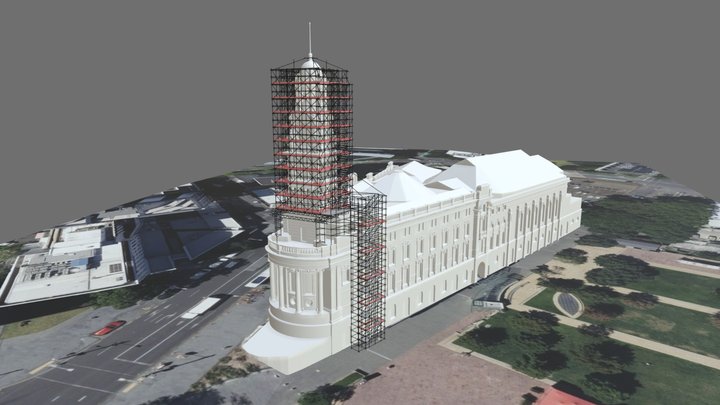Auckland Town Hall - Tower Scaffold 3D Model