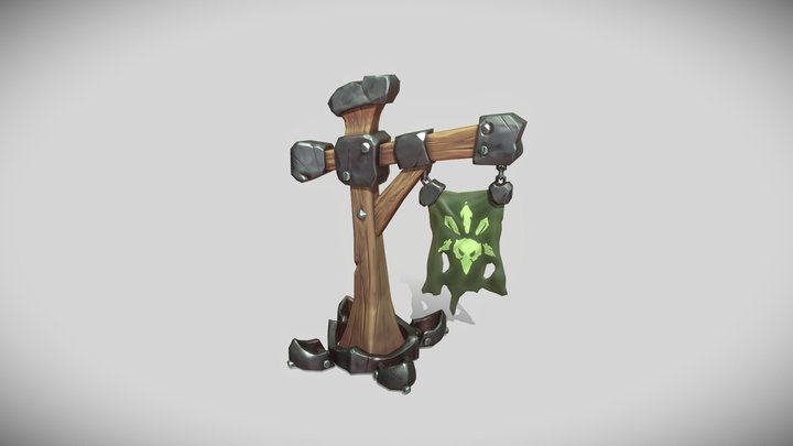 Acid Ravens Banner 3D Model