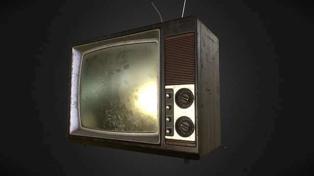 Vintage TV set 3D Model