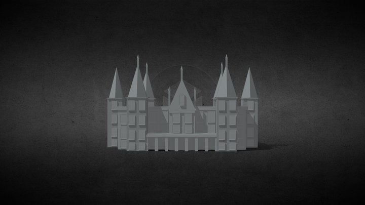 Lowpoly Malfoy Manor 3D Model