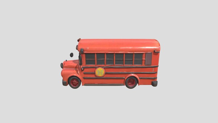 Lightning McQueen bus 3D Model