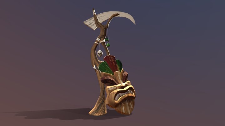 3D Art Pipeline Shield And Scythe FINAL 3D Model
