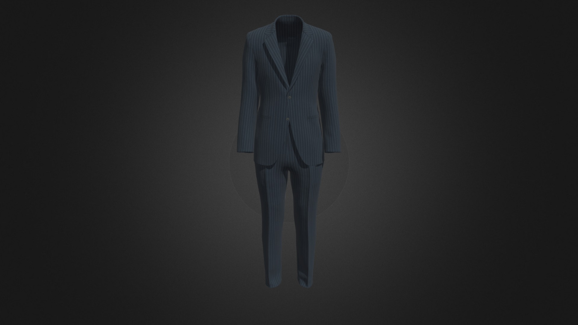 3D model Men’s Setup (Bluefin Stripe) - This is a 3D model of the Men's Setup (Bluefin Stripe). The 3D model is about a white shirt on a mannequin.