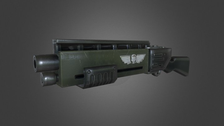 WH_Imperial Guard weapons 3D Model