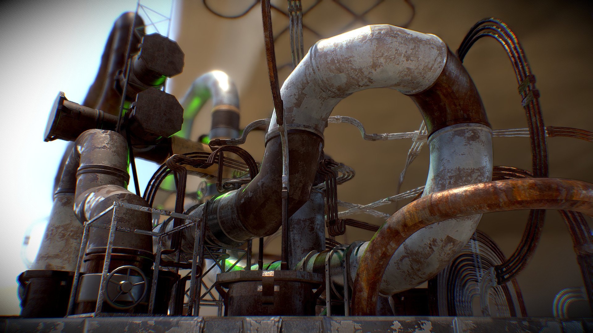 Modular SciFi Set (Pipe Fiction) WIP Download Free 3D model by