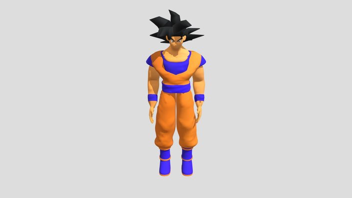 Super saiyajin infinito DRAGON BALL AF rigging Low-poly 3D Model