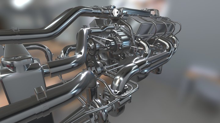 Car Engine Test 3D Model