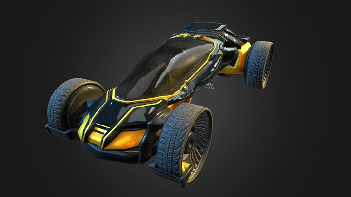 Substance Futuristic Sports Car – Modello 3D gratuito STL