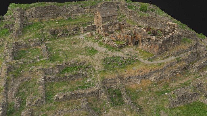 Saint Sarkis Monastery of Ushi 3D Model