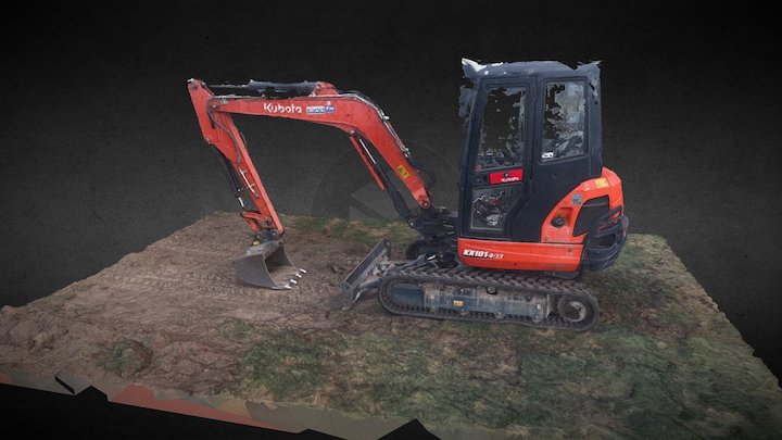 Smaller excavator 3D Model