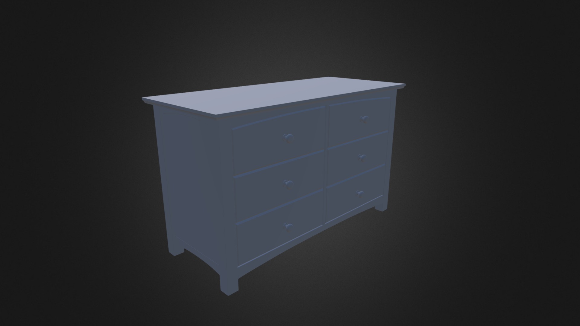 3D model Grey Cabinet - This is a 3D model of the Grey Cabinet. The 3D model is about a cube with a square top.