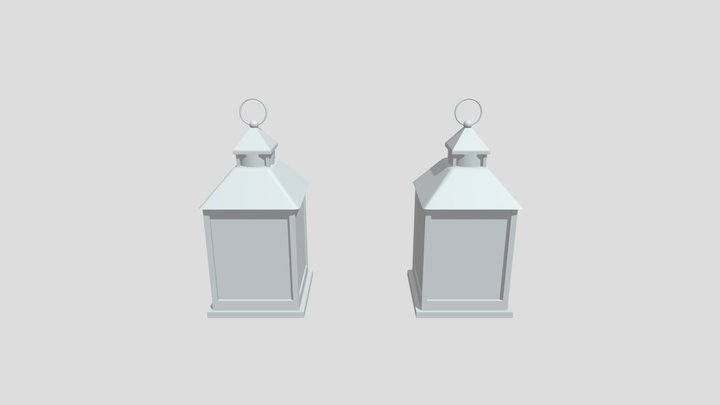 Lantern Low and High Res 3D Model
