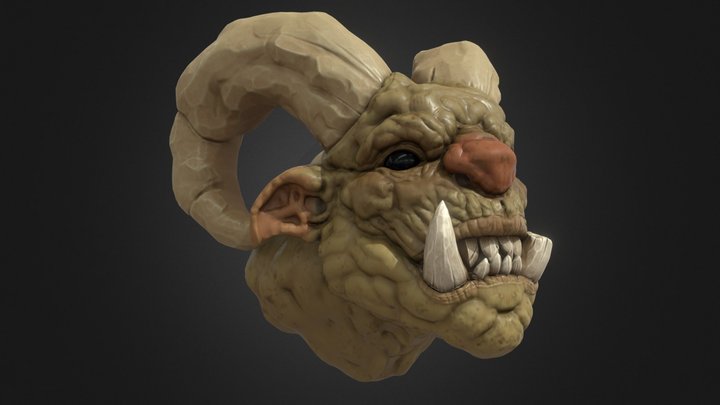 Stylized Gargoyle Bust 3D Model