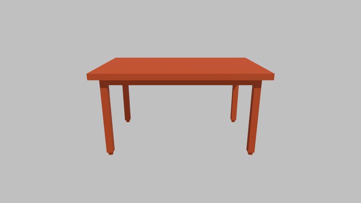 Low Poly Table 3D Model