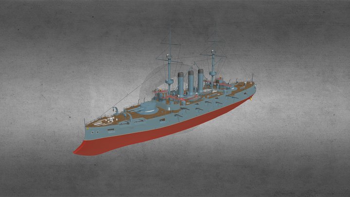Battleship IJN "Shikishima" 3D Model