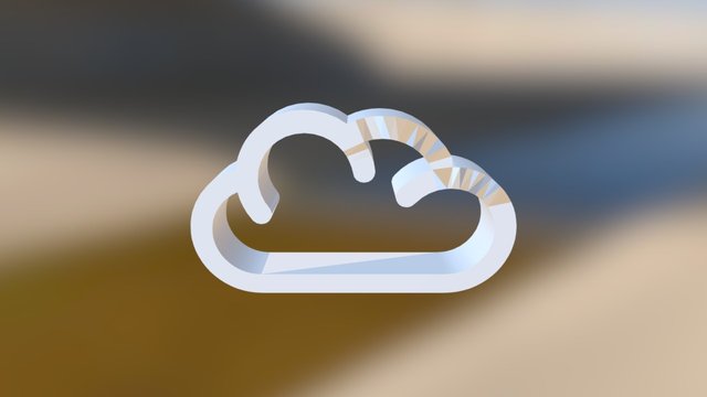 Weather Cloud icon 3D Model