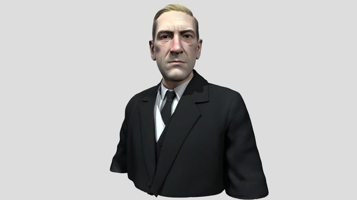 HP Lovecraft - author – Gratis 3D-model STL