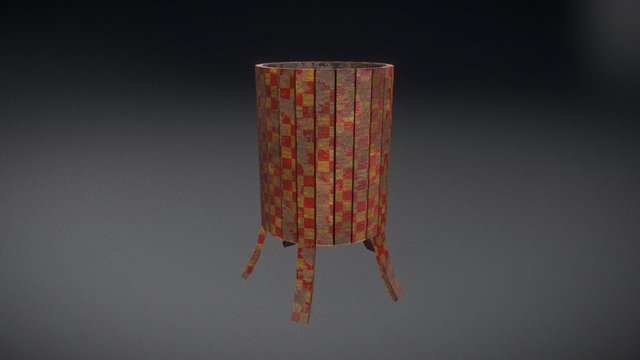 Grungy Carnival/Fair ground Bin 3D Model