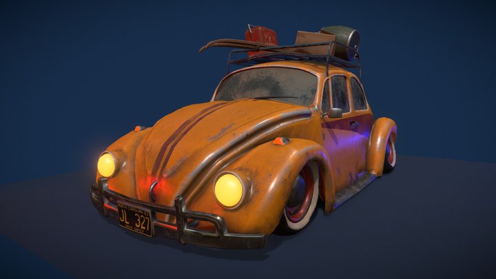 Volkswagen beetle old 3D Model