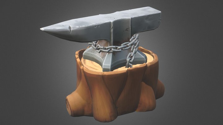 Stylized Anvil 3D Model