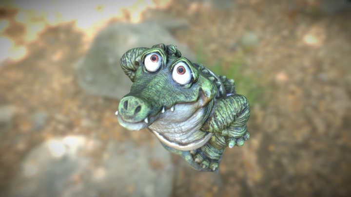 Naughty Alligator 3D Model
