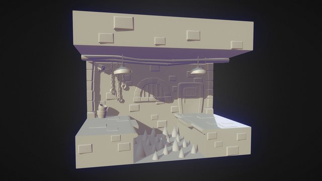 Dungeon Corridor (C4) 3D Model
