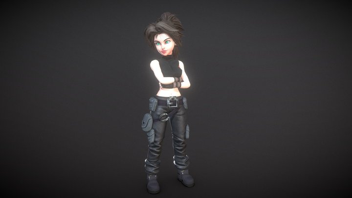 Fantasy Engineer 3D Female Character 3D Model