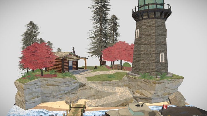 DAE Diorama - By the ocean 3D Model
